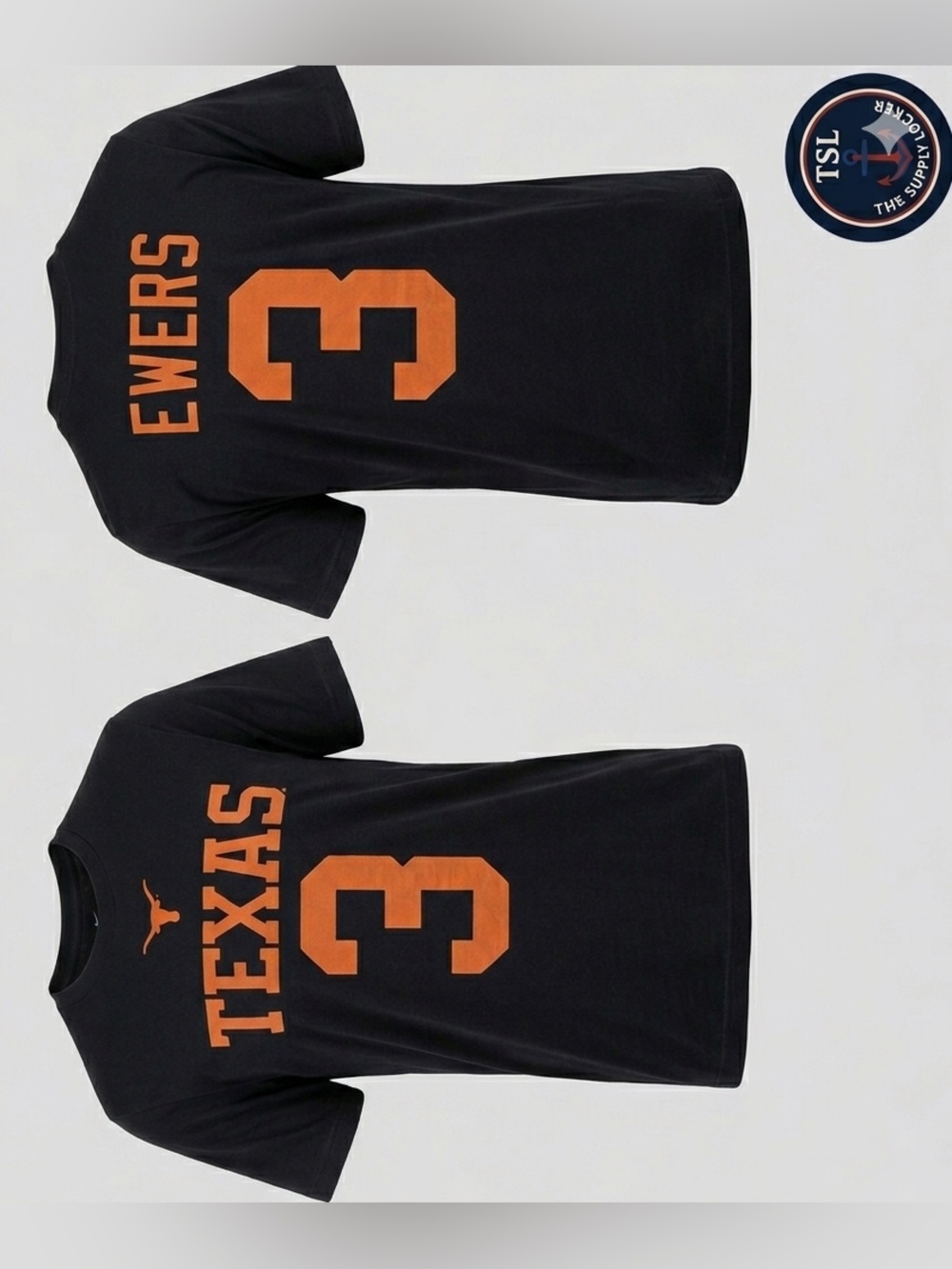 Texas Longhorns Quinn Ewers #3 Youth XL Black T Shirt NWT NCAA